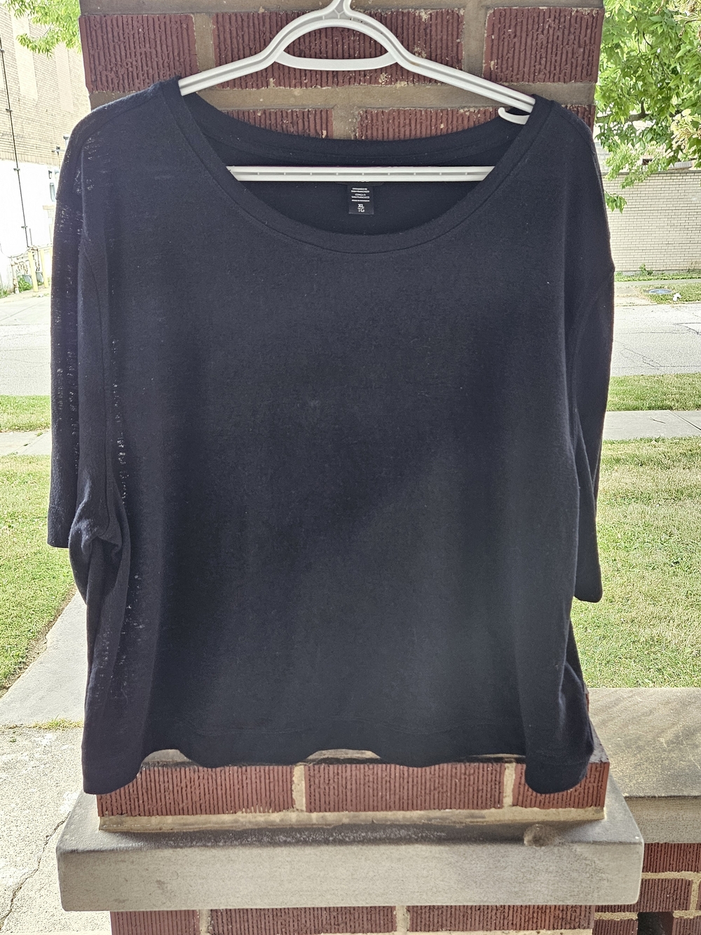 Athleta Black Scoop Neck Tee